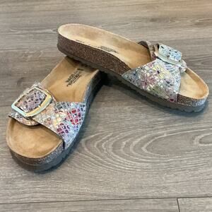 NEW Naot Maryland Sandals Womens Slides US 10 EU 41 Leather Metallic Boho Fairy